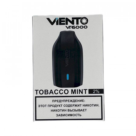 Электронная сигарета Viento VT 6000 - Табак мята (Tobacco Mint)